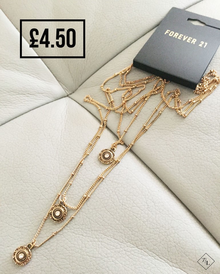 forever 21 necklace gold antic newlune collective haul