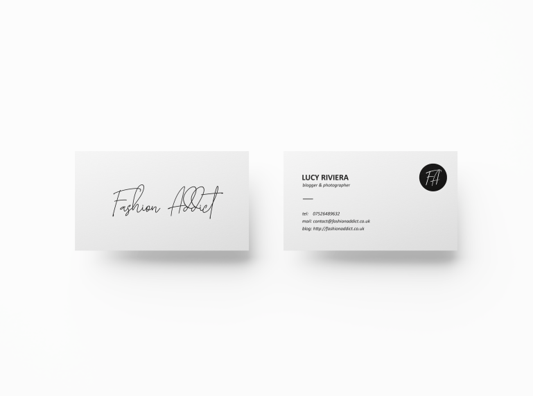 how to create a business card for your blog - business card - brilliant font - fontbundles - new lune